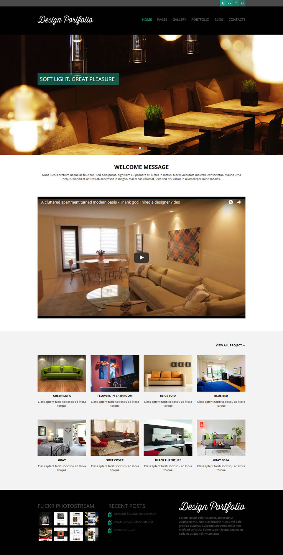 WordPress template TeslaThemes Design Portfolio