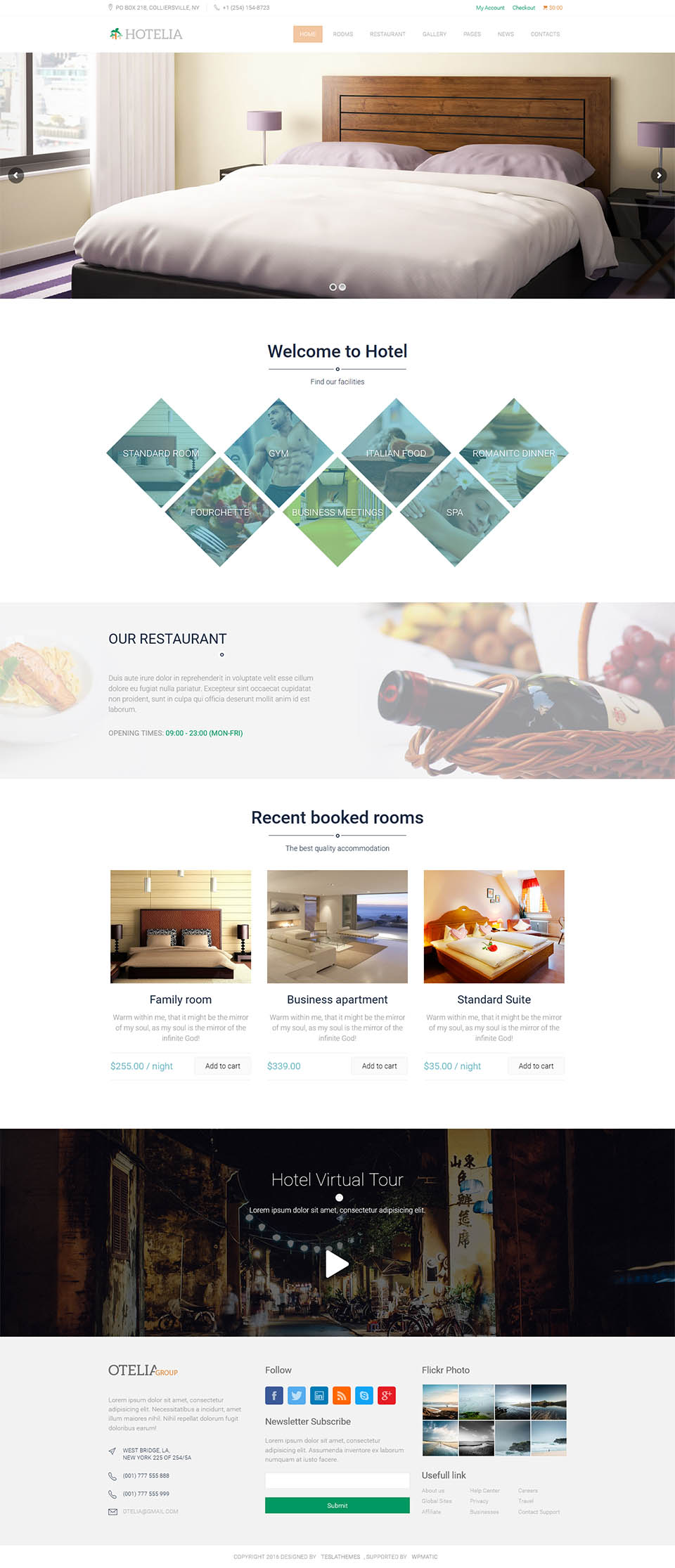 WordPress template TeslaThemes Hotelia