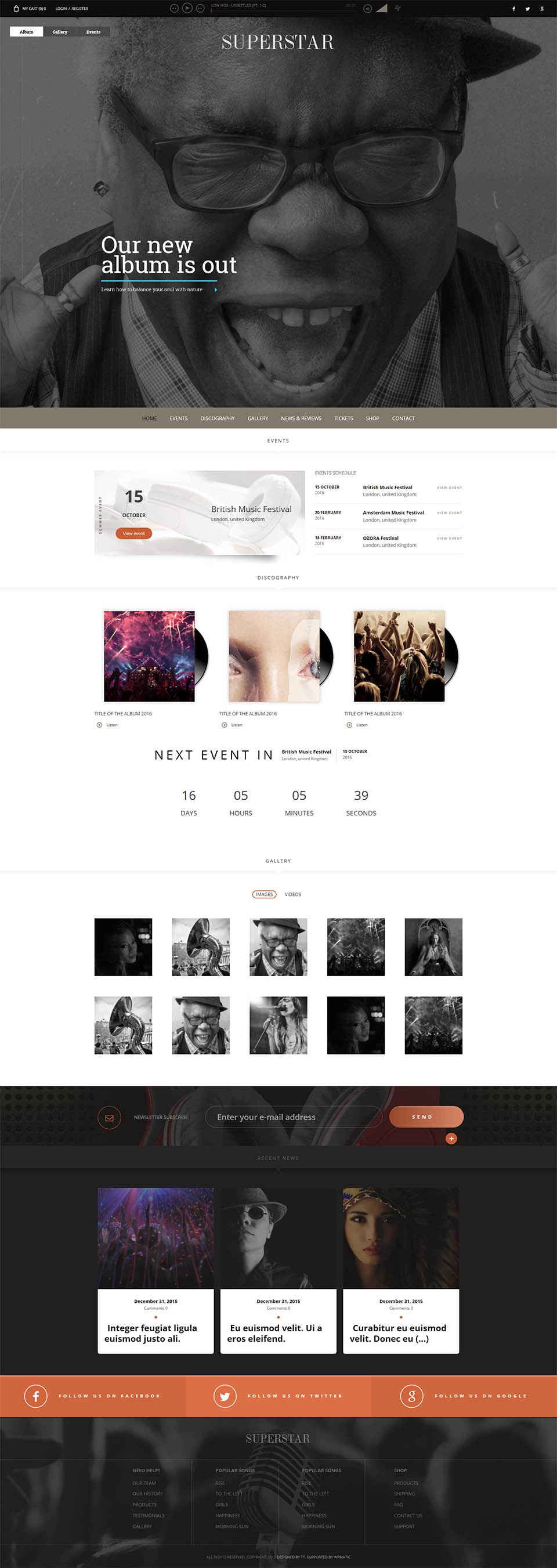 WordPress template TeslaThemes Superstar