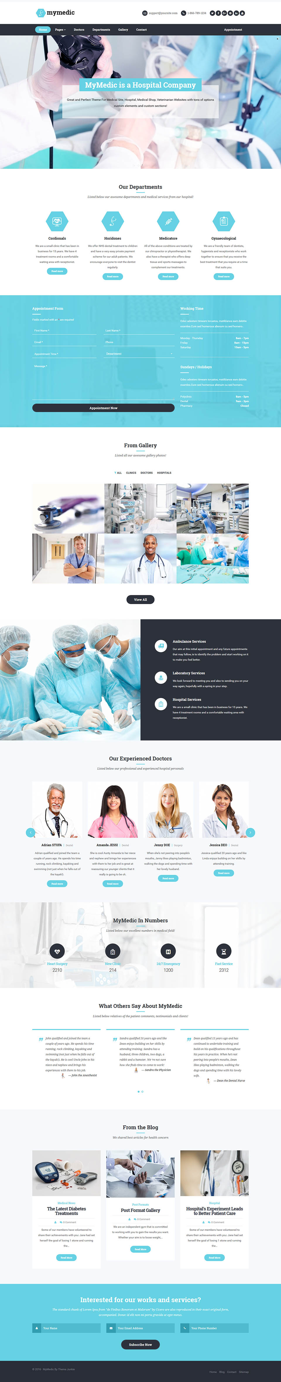 WordPress template Theme Junkie MyMedic