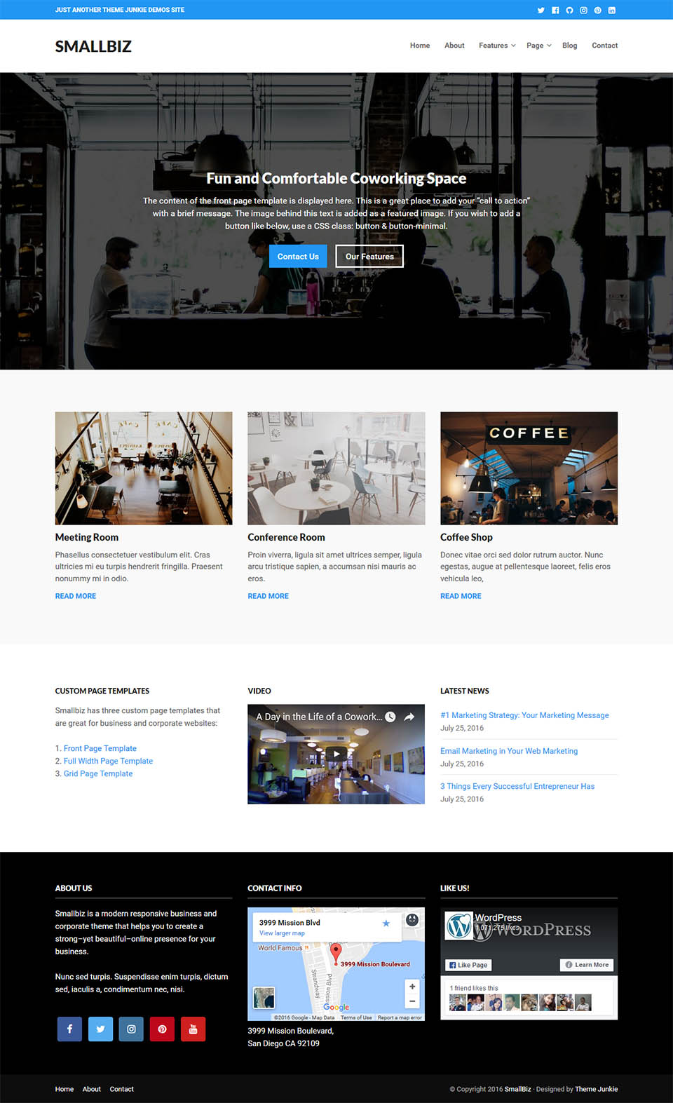 WordPress template Theme Junkie Smallbiz