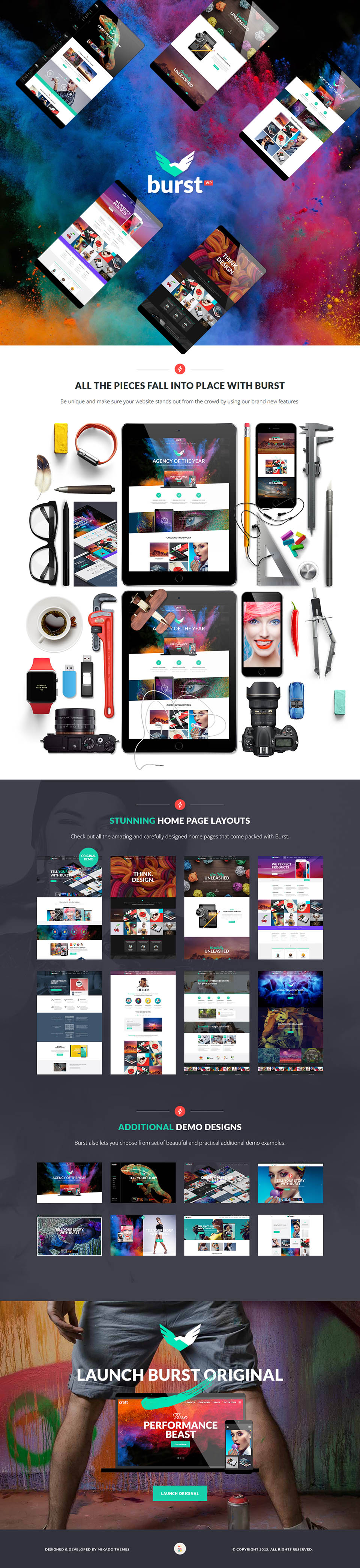 WordPress template ThemeForest Burst