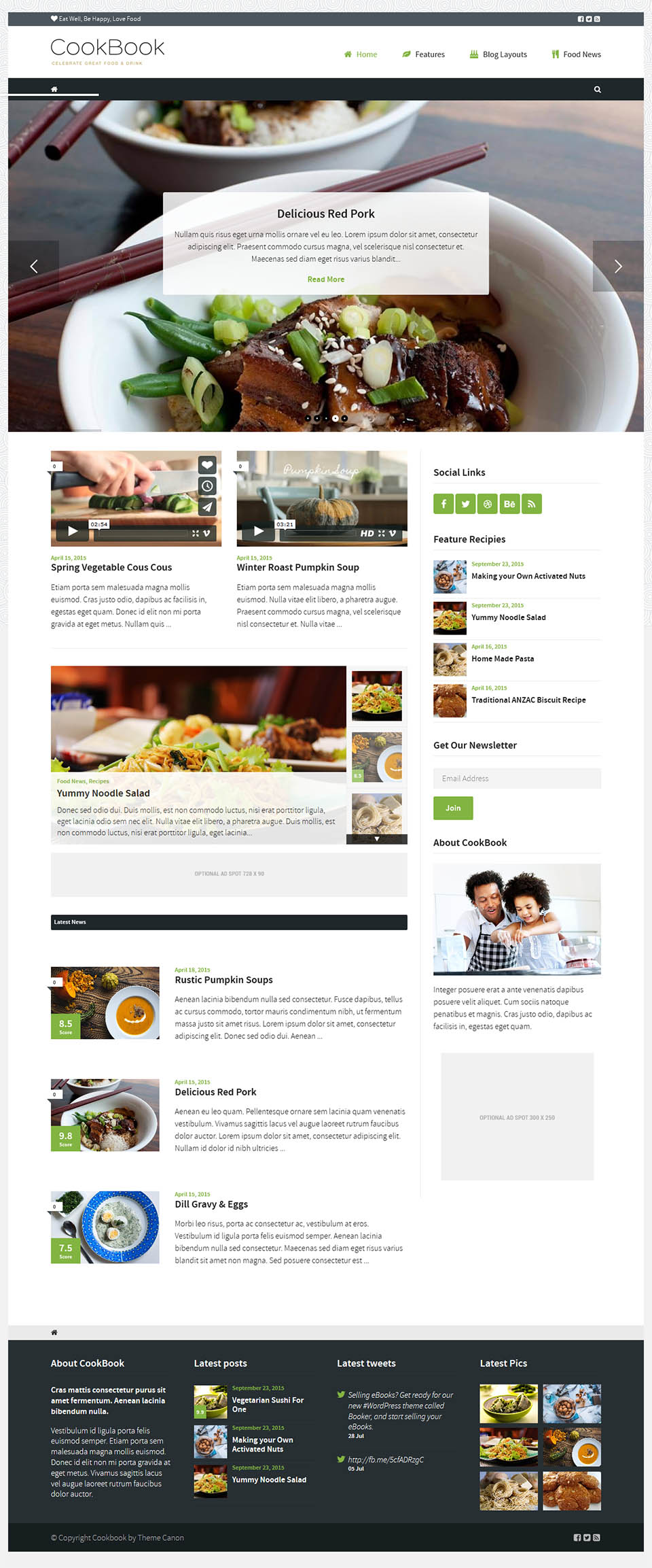 WordPress template ThemeForest CookBook