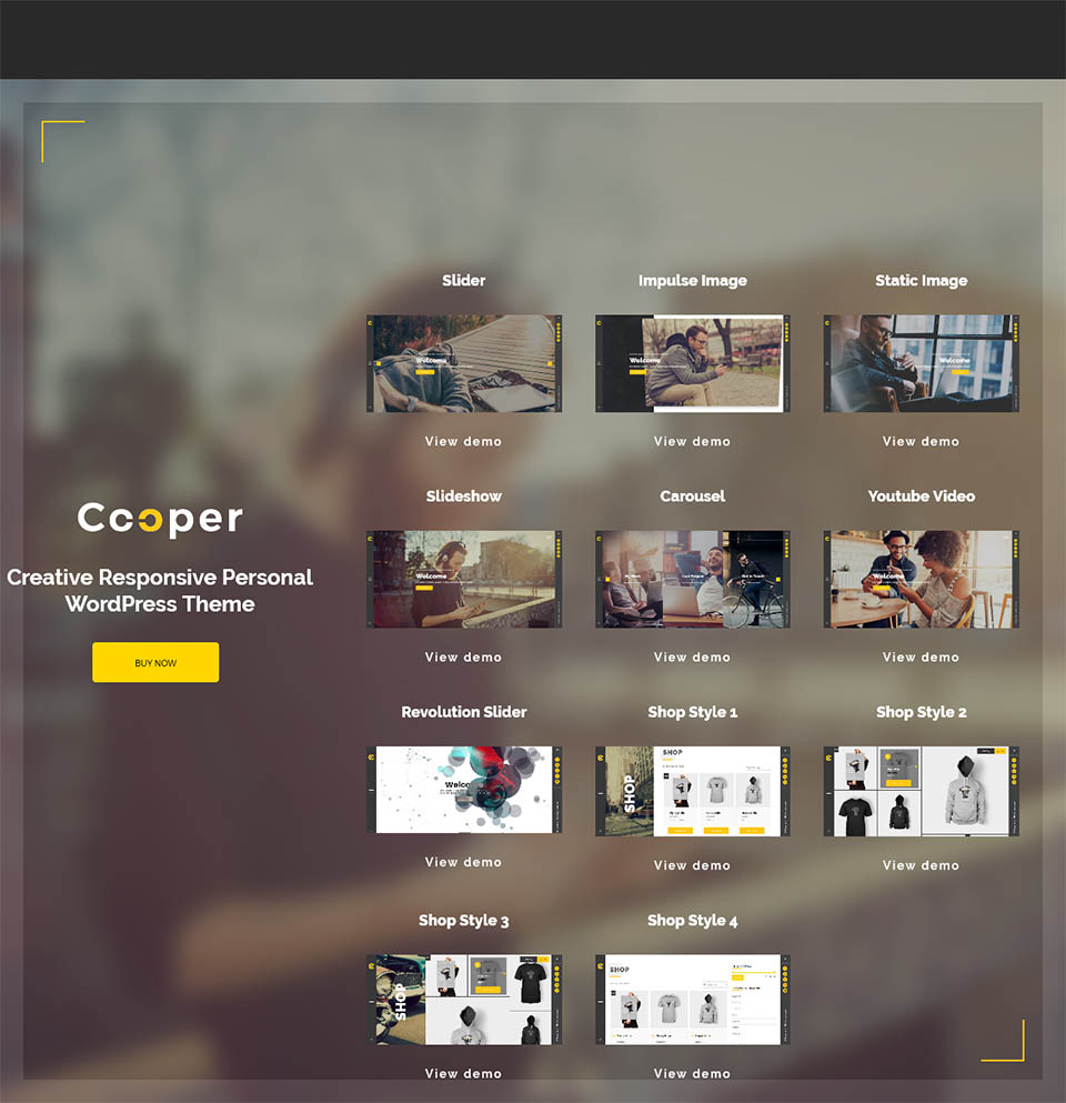 WordPress template ThemeForest Cooper