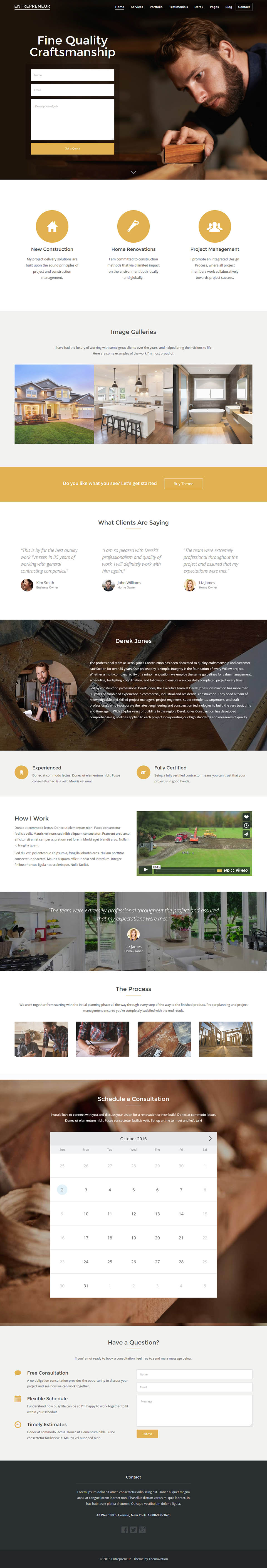 WordPress template ThemeForest Entrepreneur