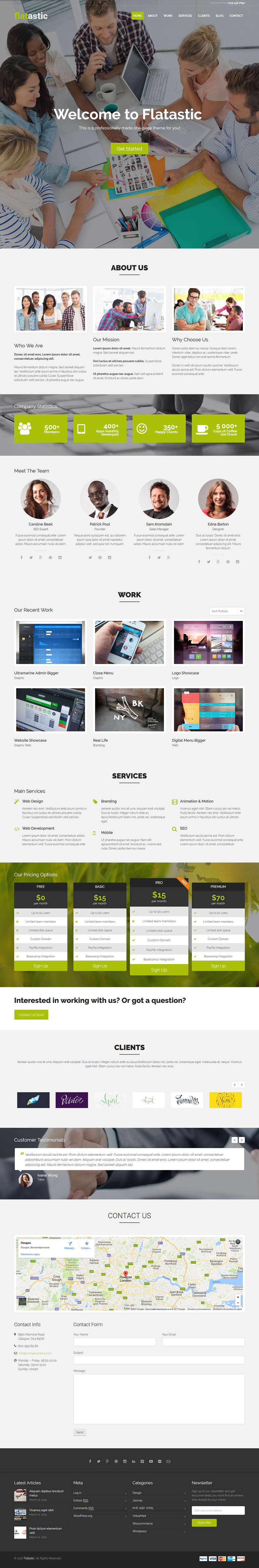 WordPress template ThemeForest Flatastic