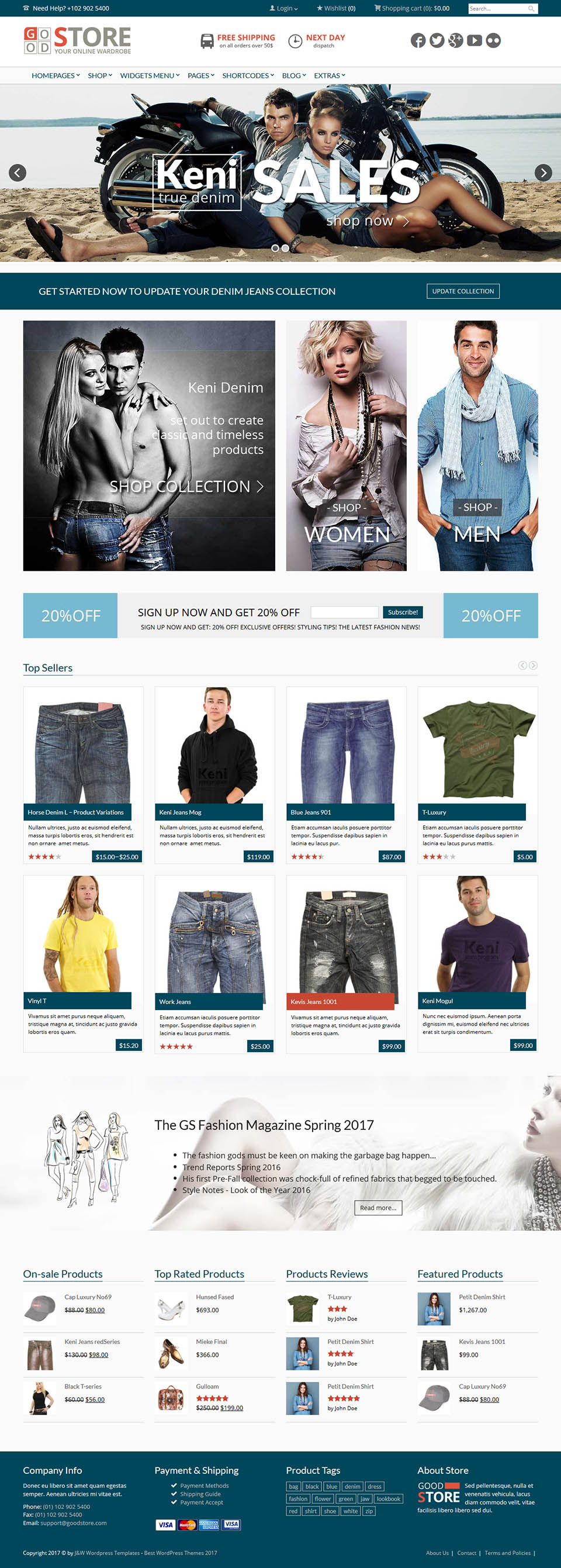 WordPress template ThemeForest GoodStore