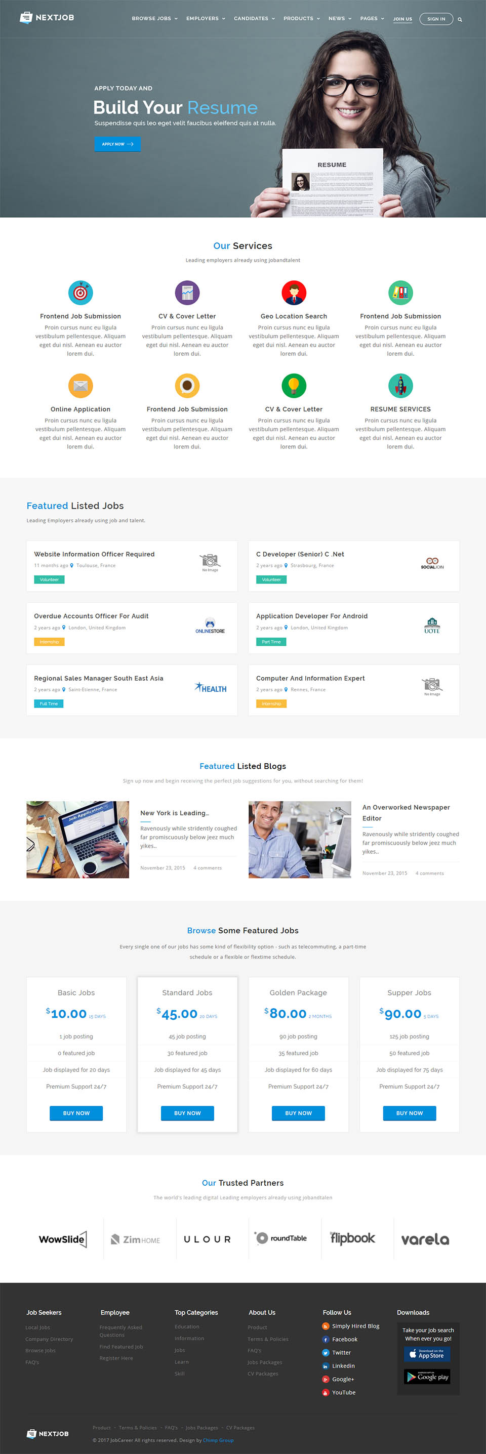 WordPress template ThemeForest JobCareer