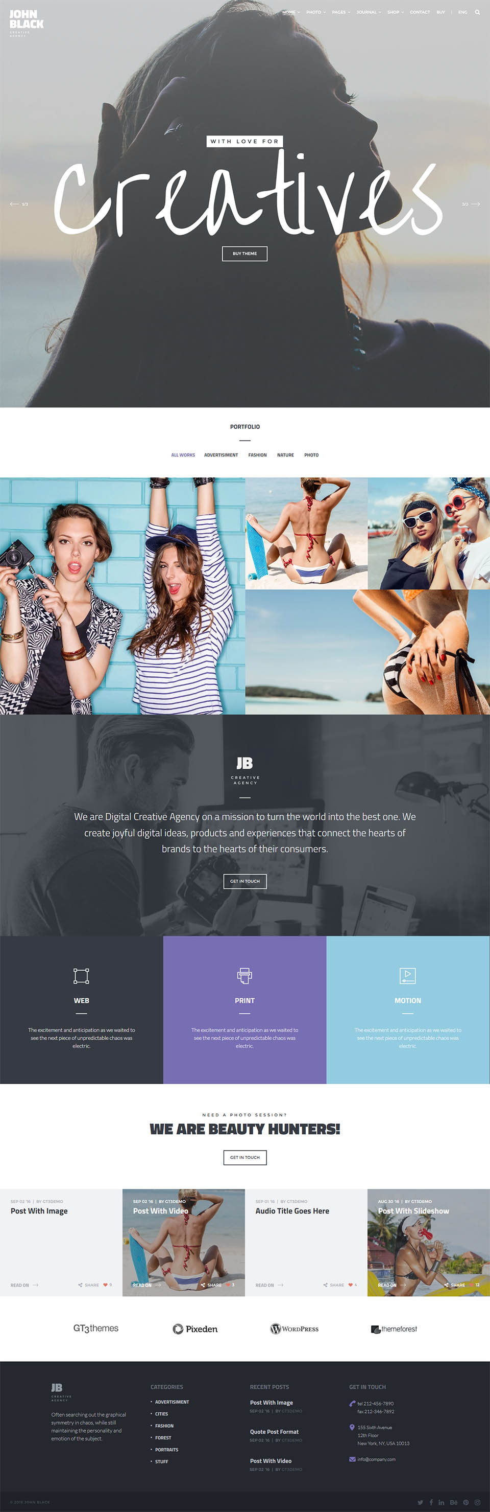 WordPress template ThemeForest JohnBlack