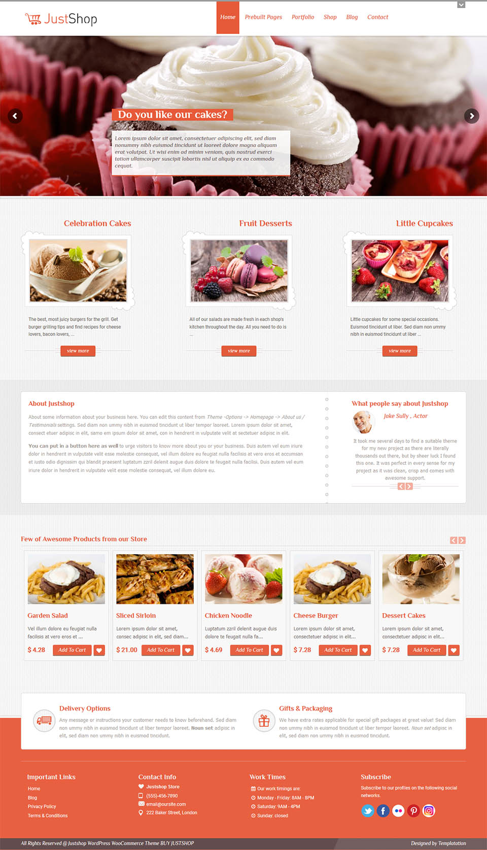 WordPress template ThemeForest Justshop