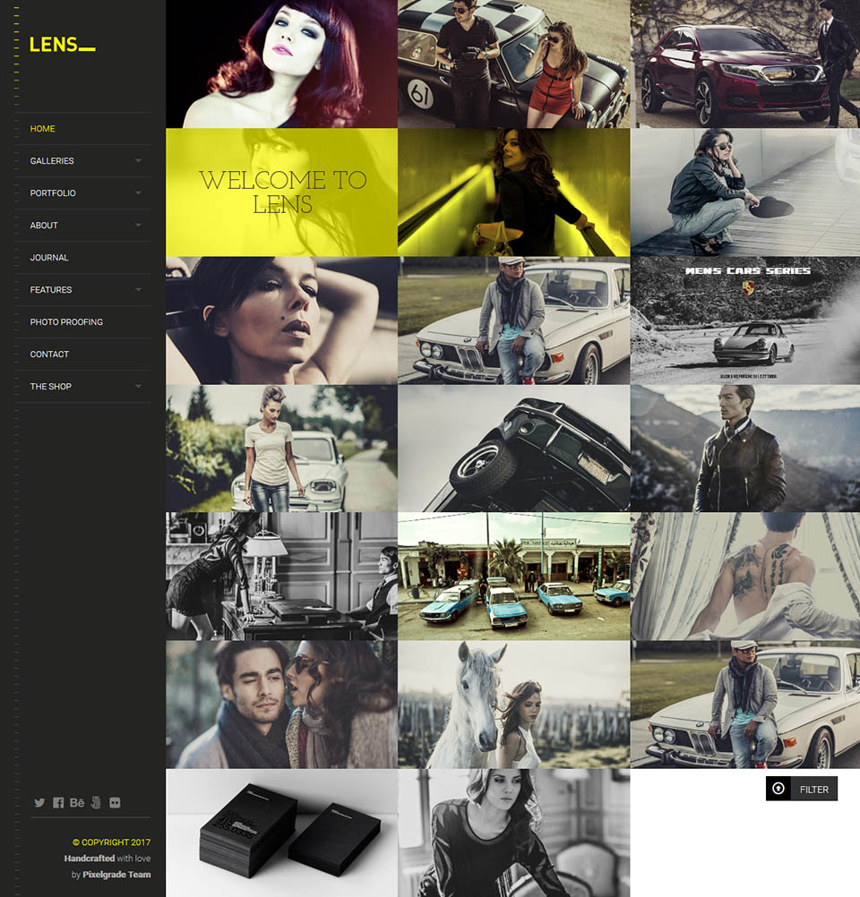 WordPress template ThemeForest LENS