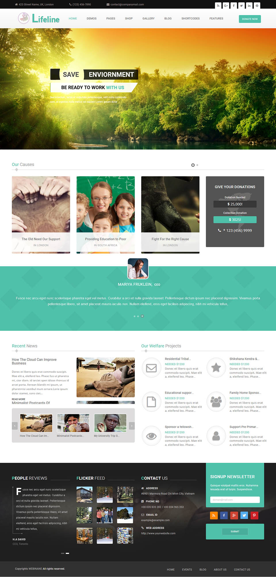 WordPress template ThemeForest Lifeline