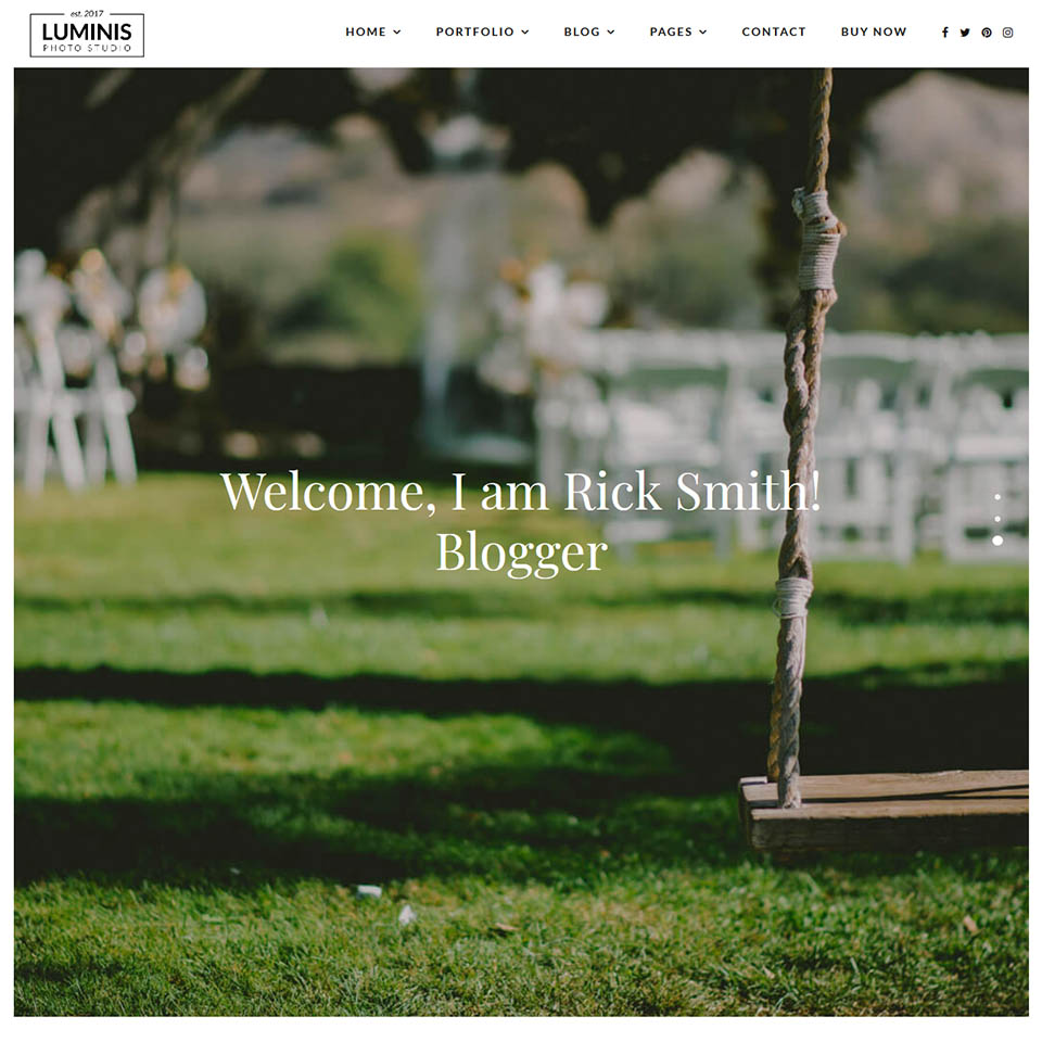 WordPress template ThemeForest Luminis