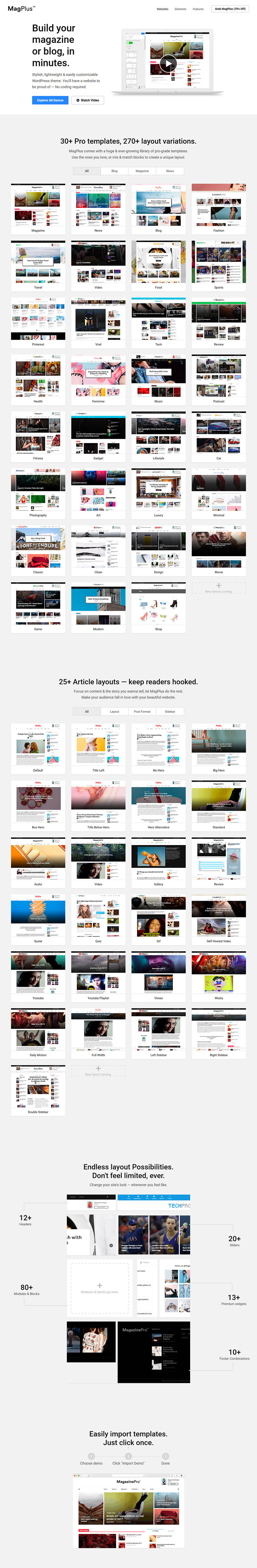 WordPress template ThemeForest MagPlus