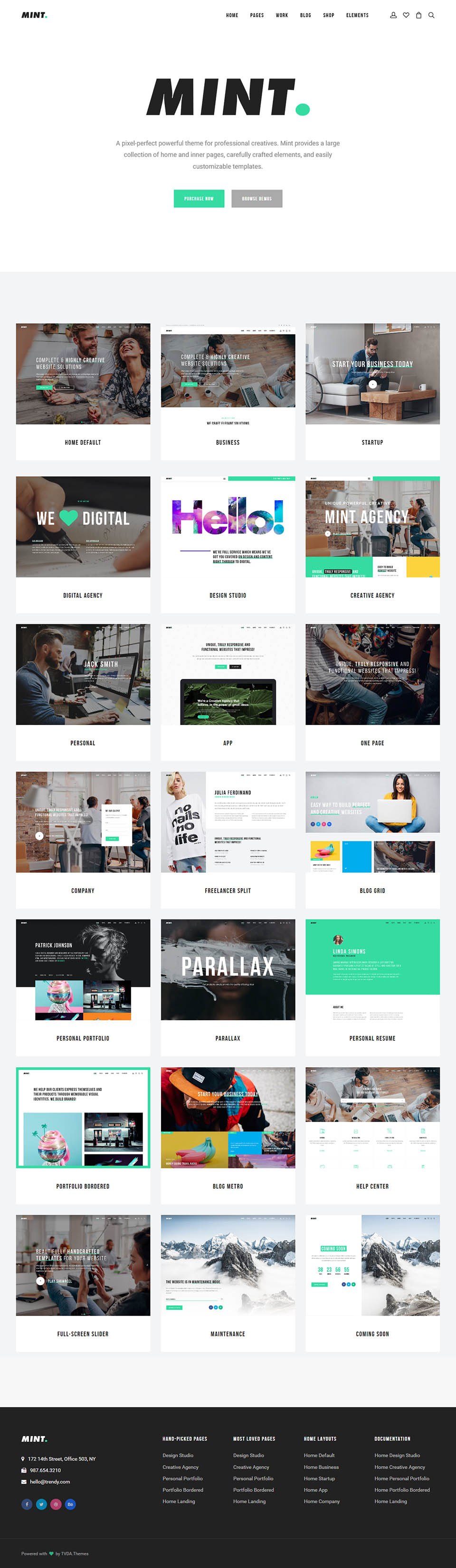 WordPress template ThemeForest Mint