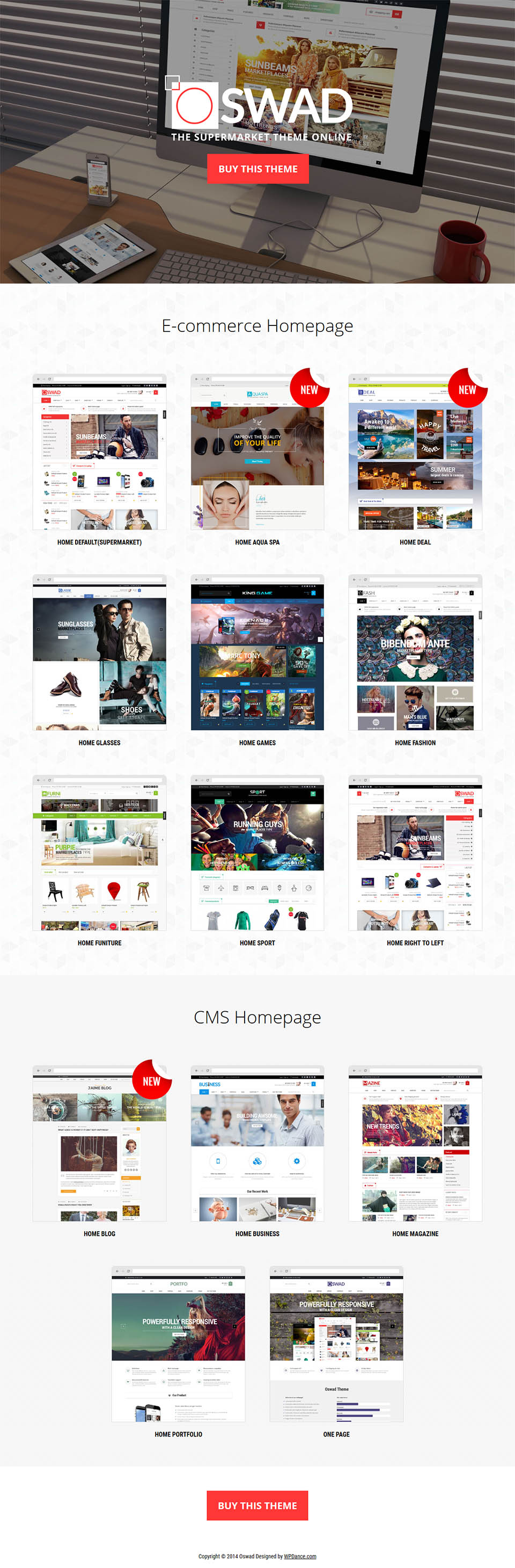 WordPress template ThemeForest Oswad