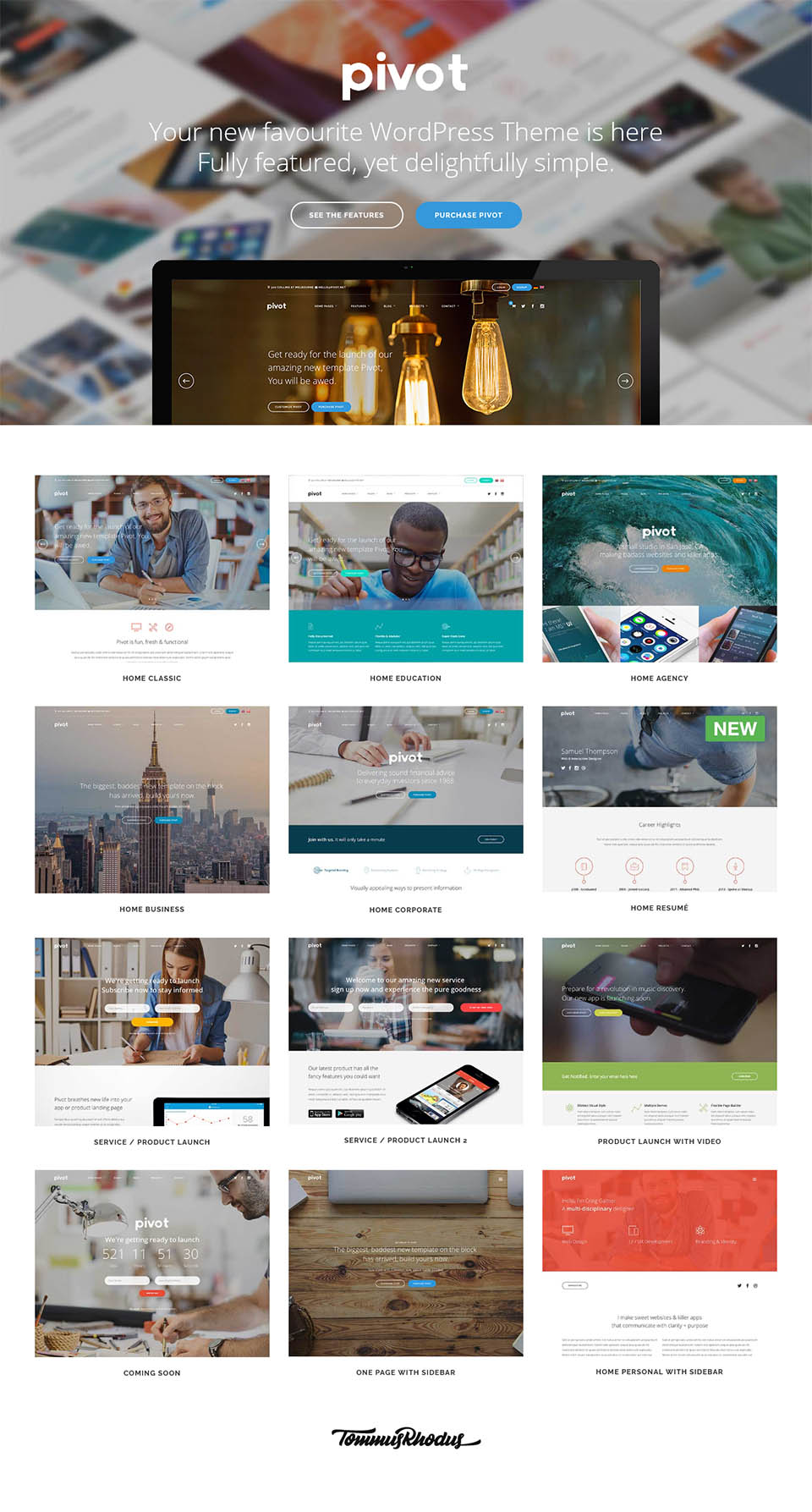 WordPress template ThemeForest Pivot