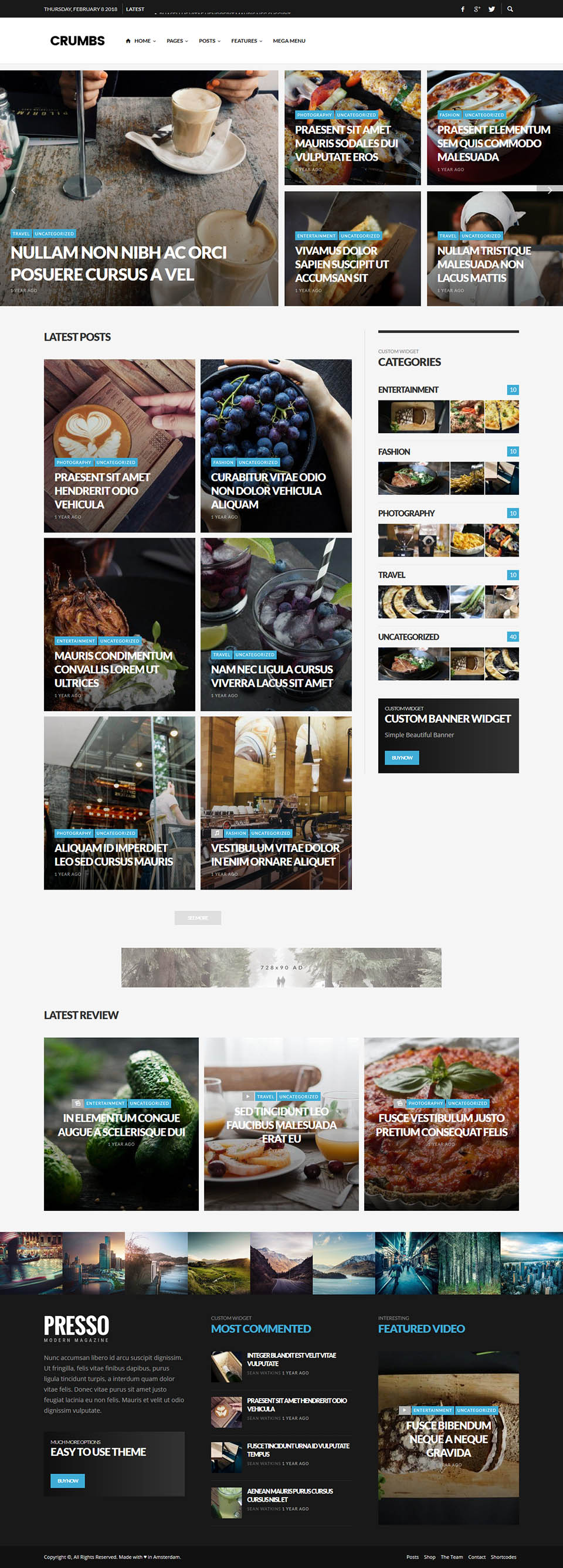 WordPress template ThemeForest PRESSO