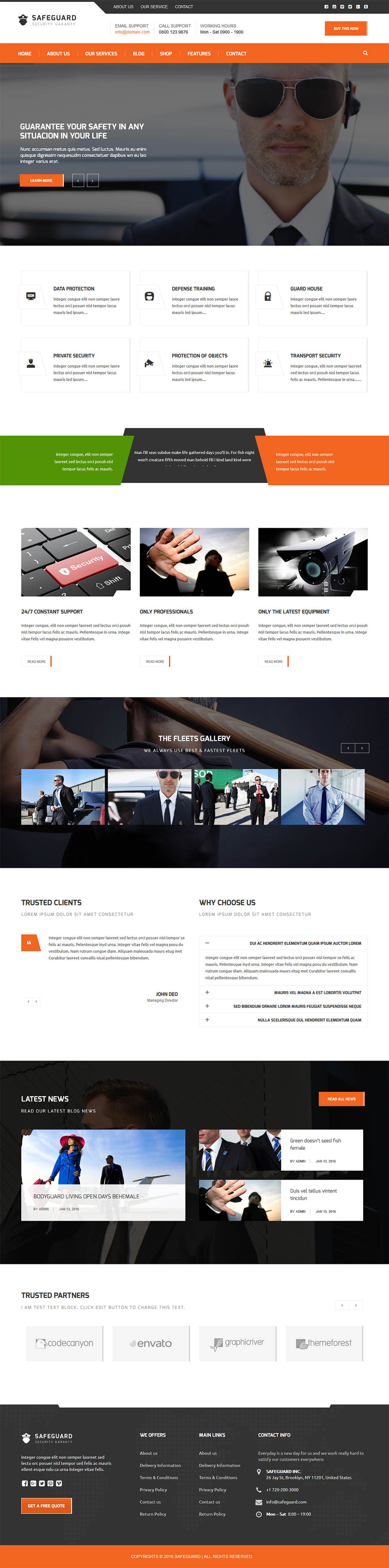 WordPress template ThemeForest Safeguard