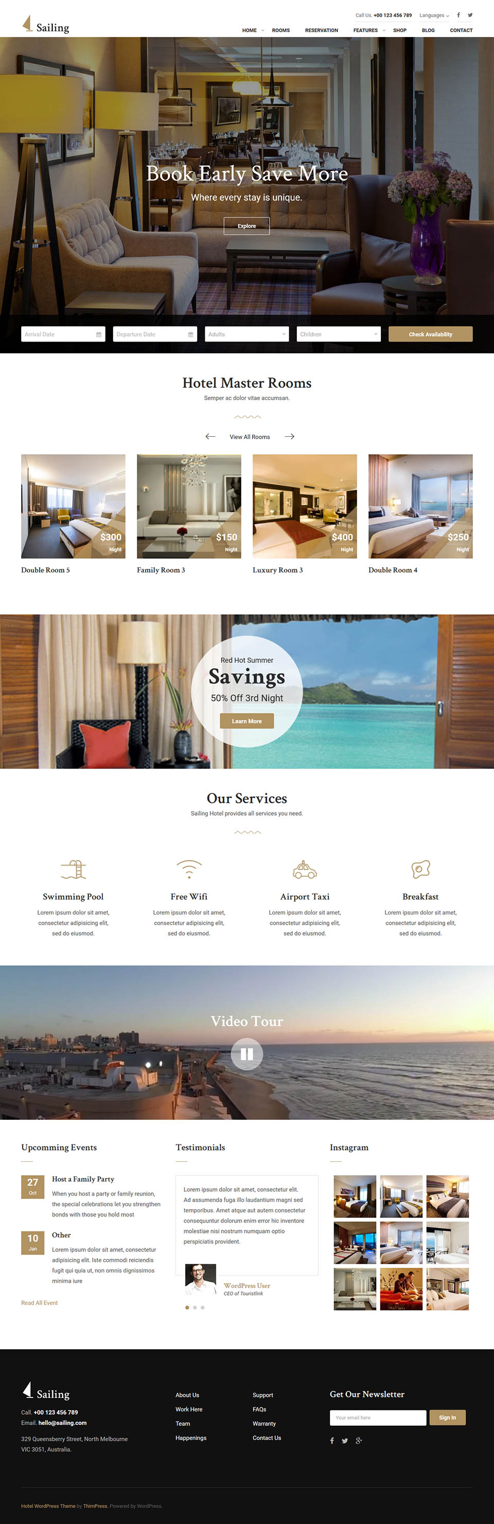 WordPress template ThemeForest Sailing