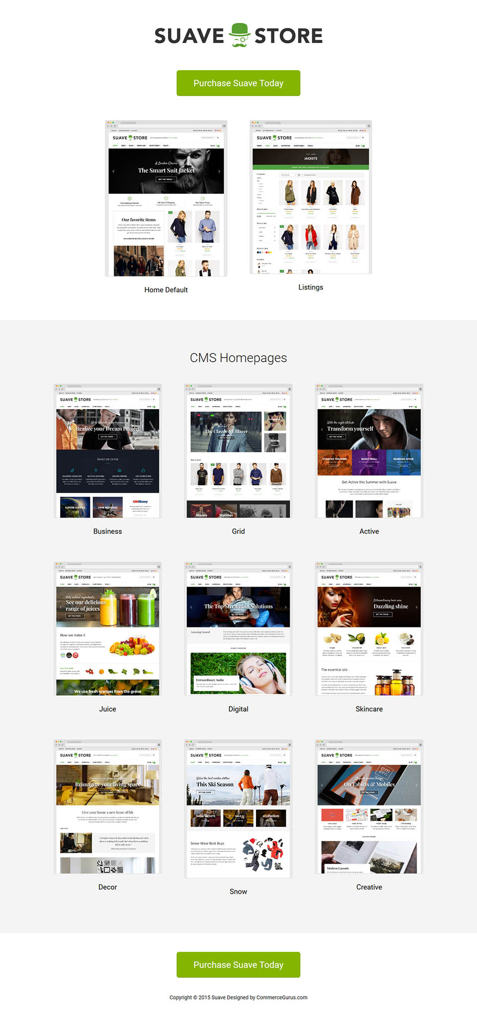 WordPress template ThemeForest Suave