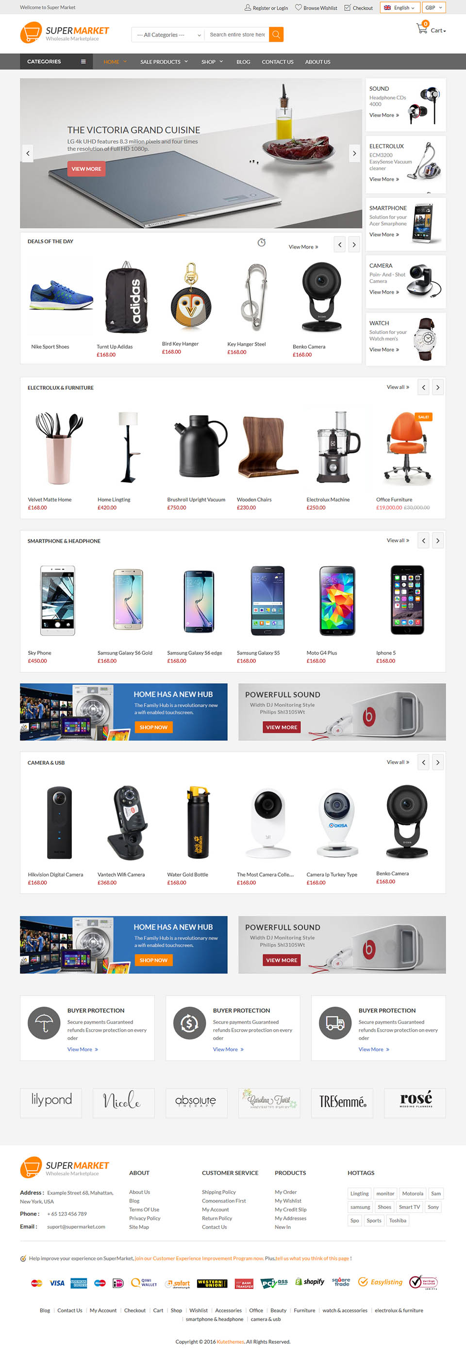 WordPress template ThemeForest SuperMarket