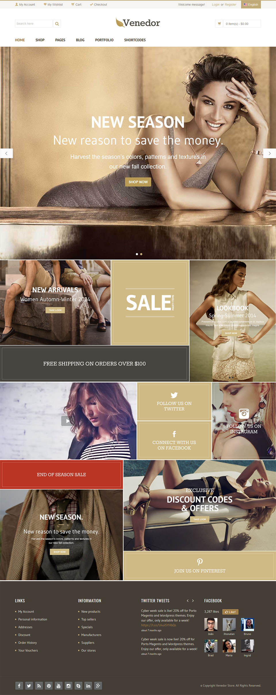 WordPress template ThemeForest Venedor