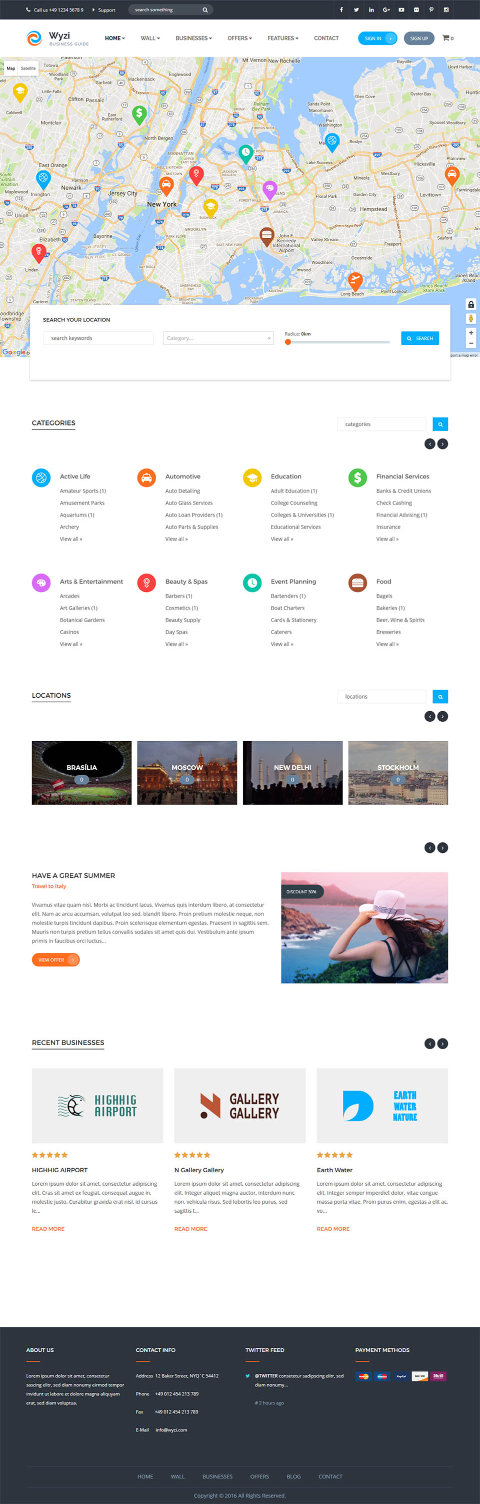 WordPress template ThemeForest WYZI