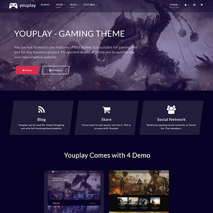 ThemeForest Youplay v3.8.0 [11959042] - gaming template with online ...