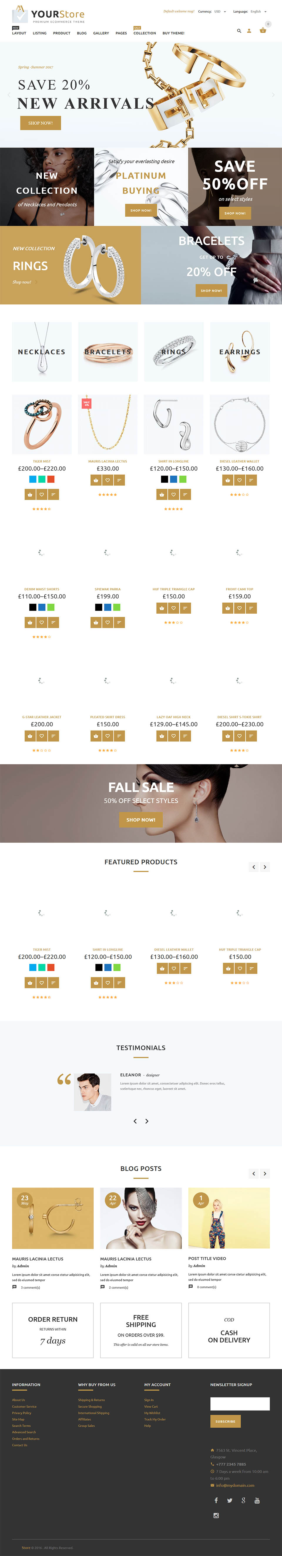 WordPress template ThemeForest YourStore