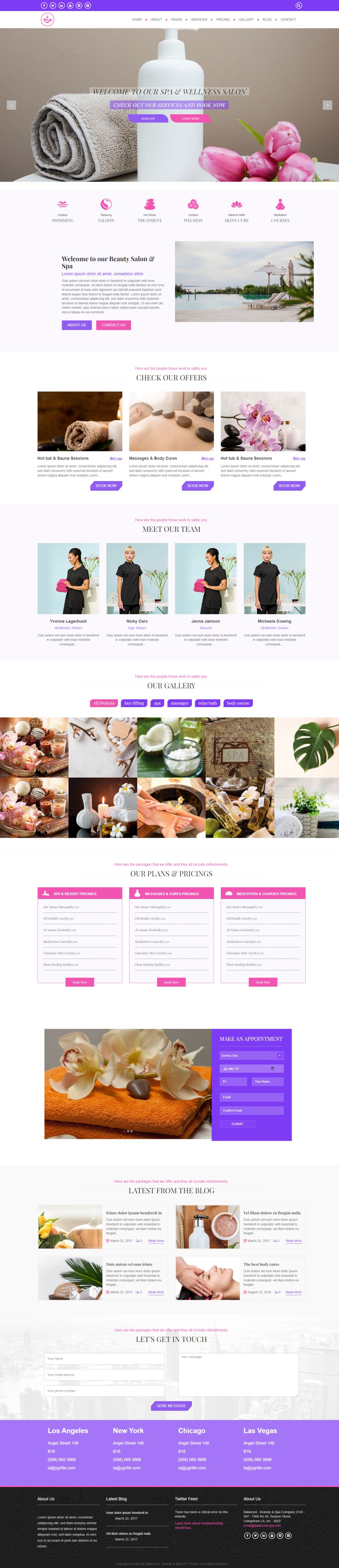 WordPress template ThemeForest Balanced Spa