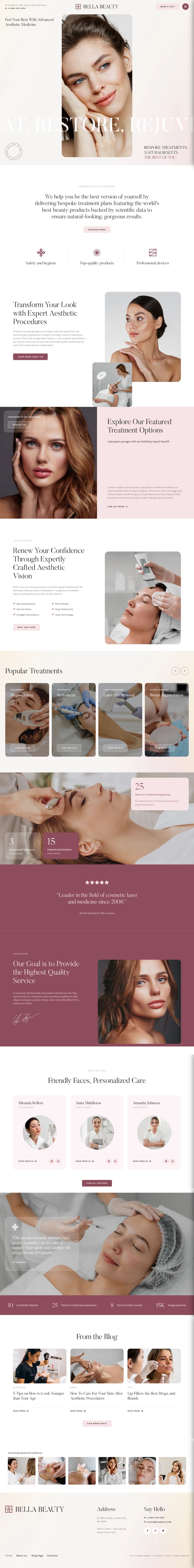 WordPress template ThemeForest Bella Beauty