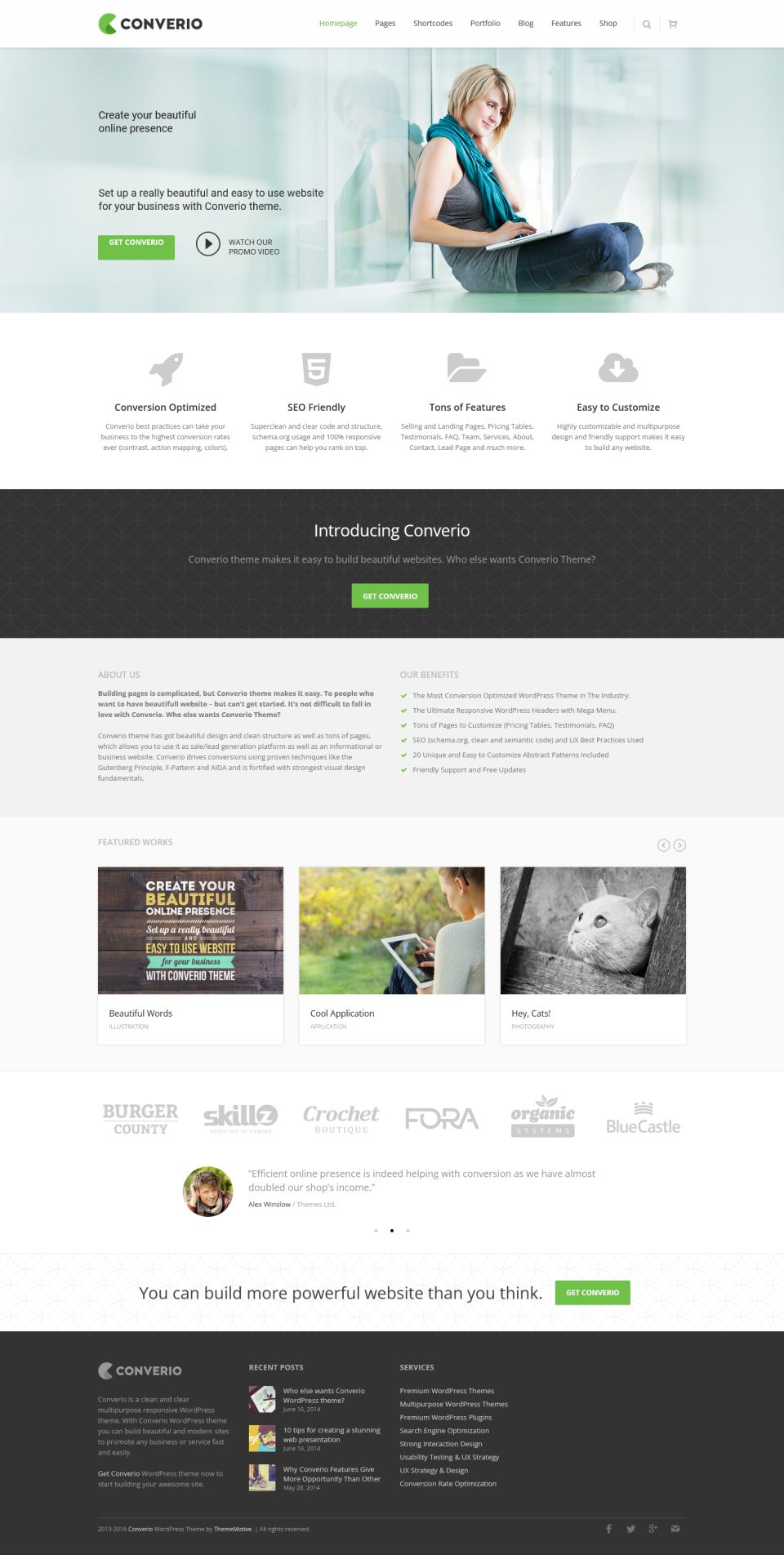 WordPress template ThemeForest Converio