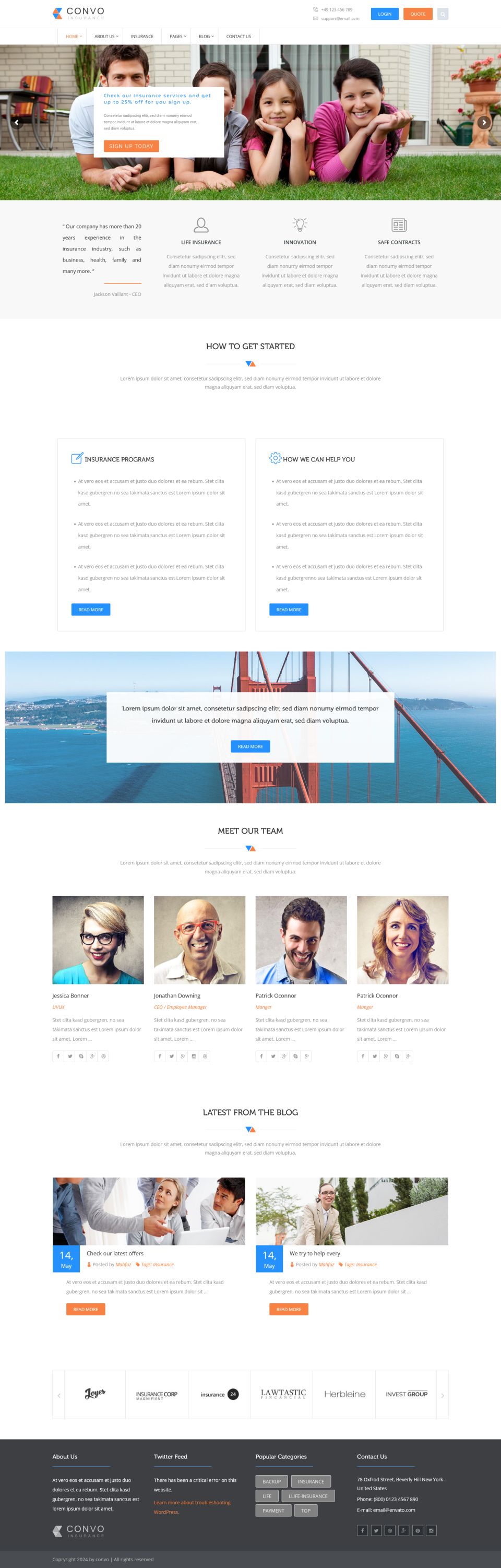 WordPress template ThemeForest Convo