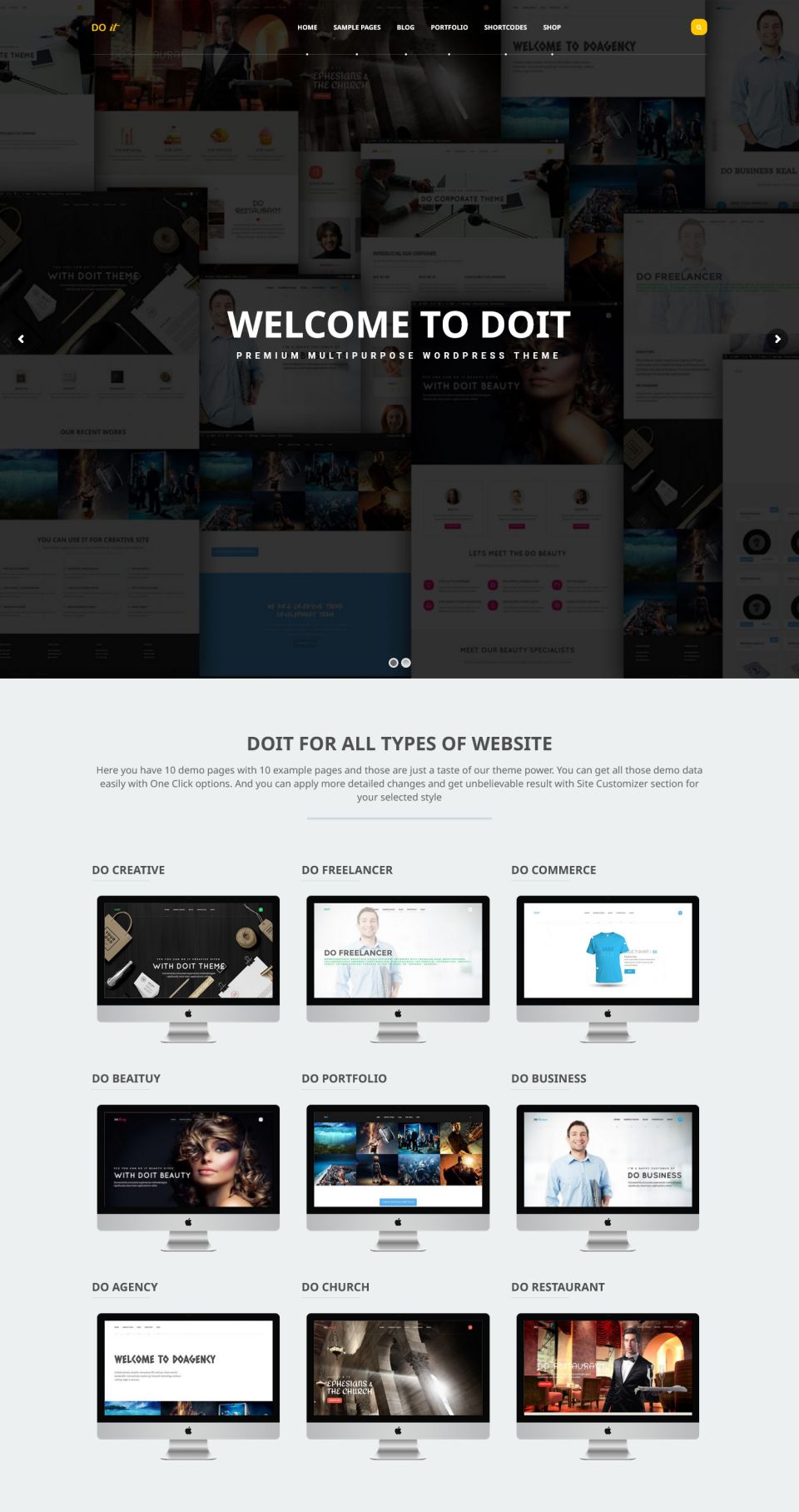 WordPress template ThemeForest DOIT