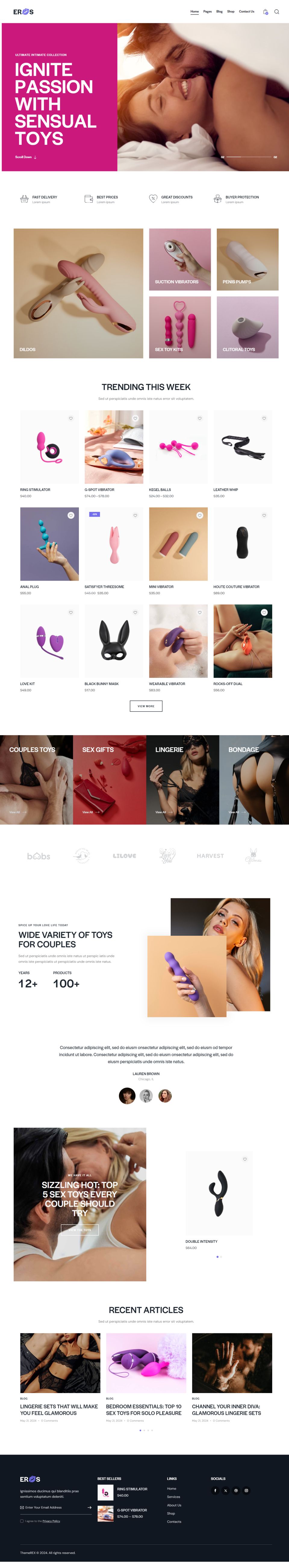 WordPress template ThemeForest Eros