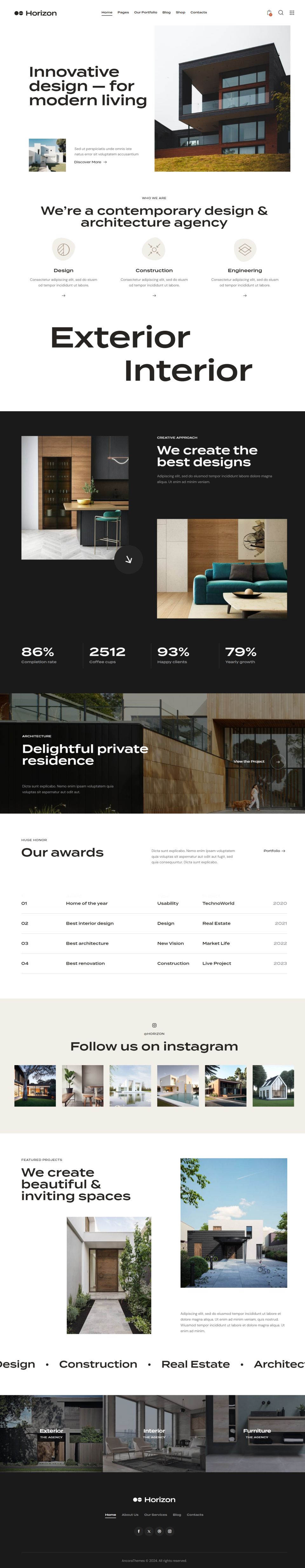 WordPress template ThemeForest Horizon