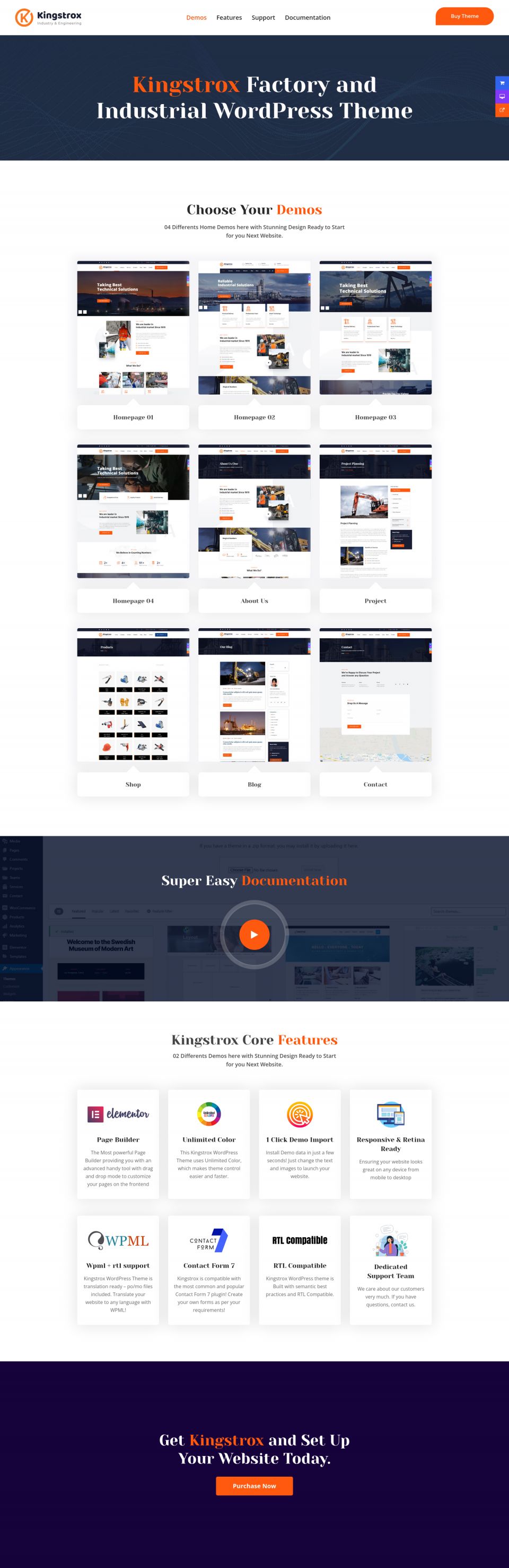 WordPress template ThemeForest Kingstrox