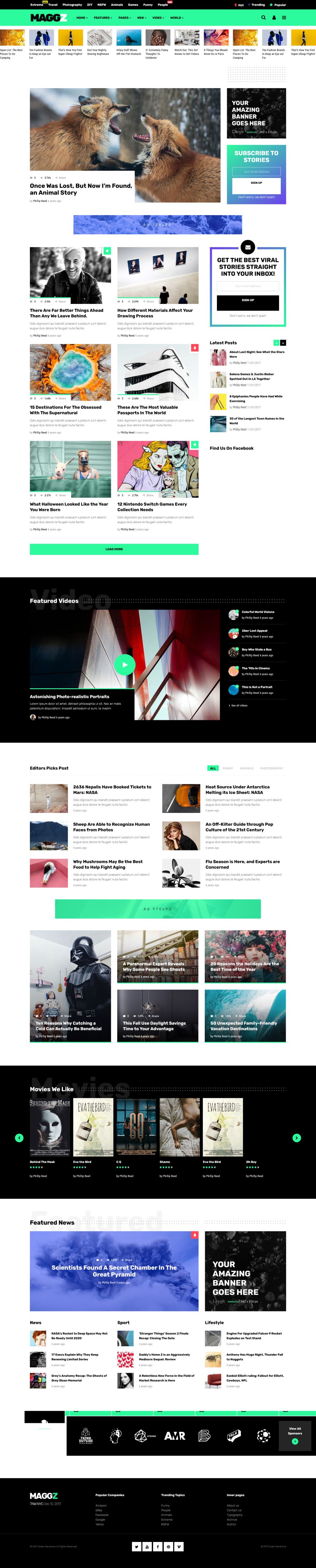 WordPress template ThemeForest Maggz