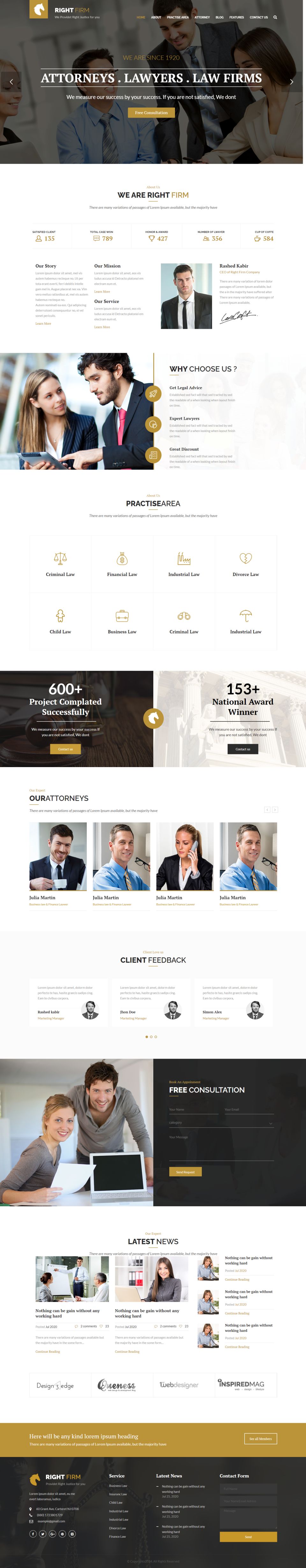 WordPress template ThemeForest Right Firm