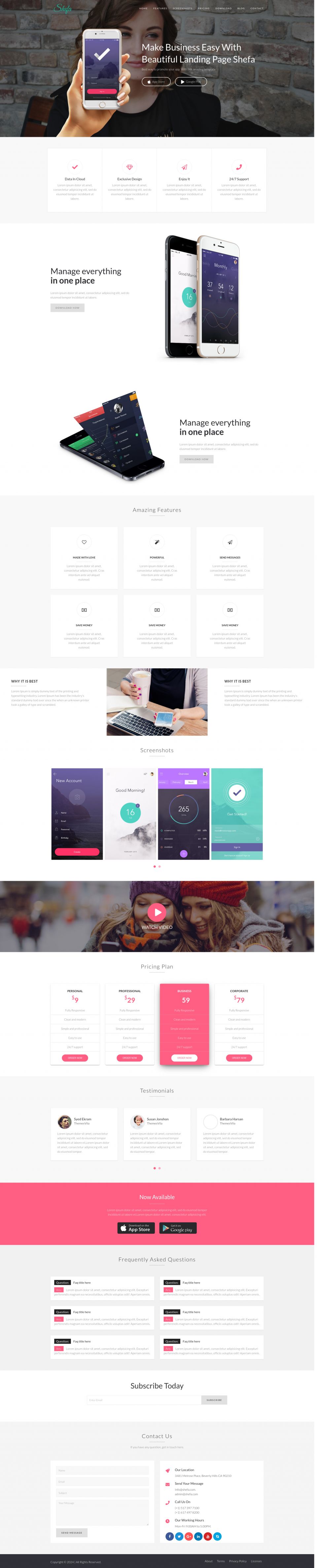 WordPress template ThemeForest Shefa