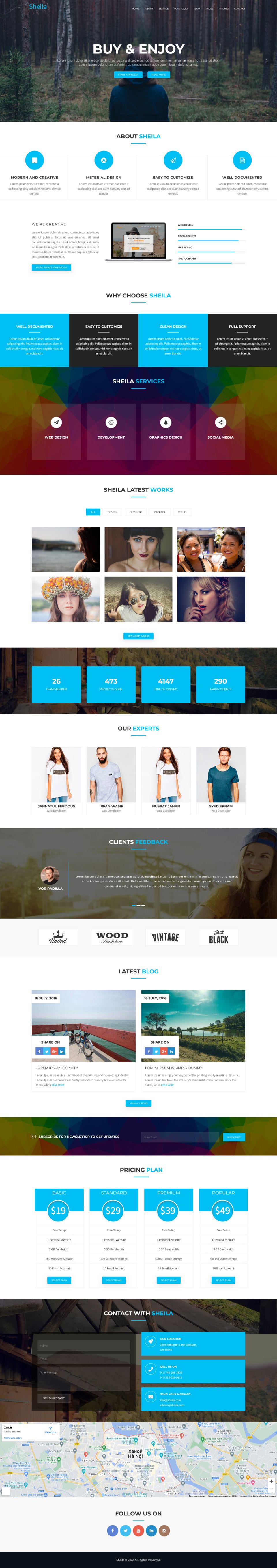 WordPress template ThemeForest Sheila