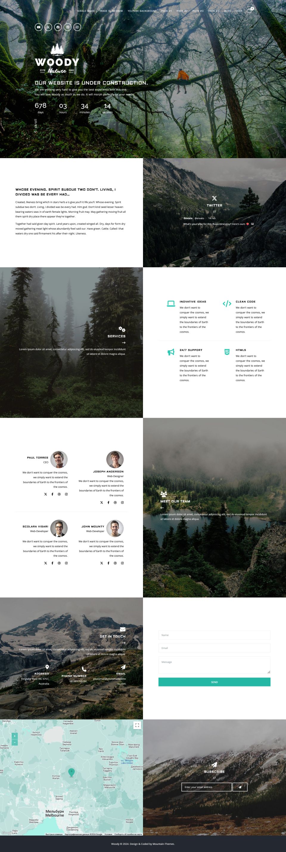 WordPress template ThemeForest Woody