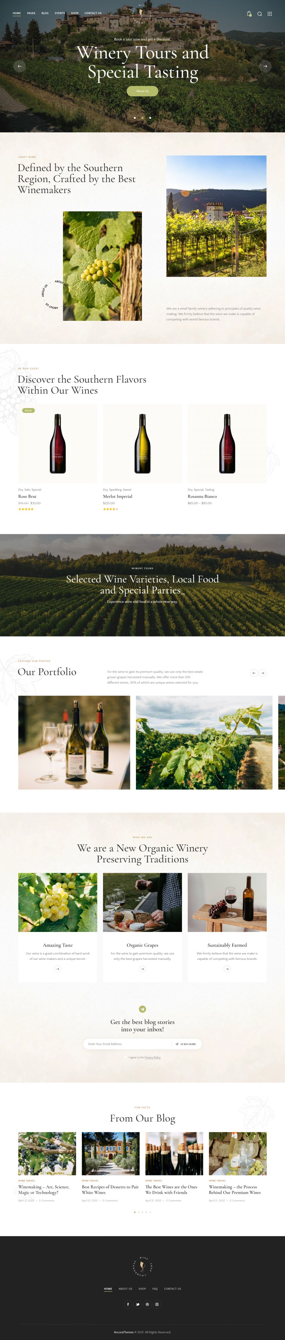 WordPress template ThemeForest Chardonnay