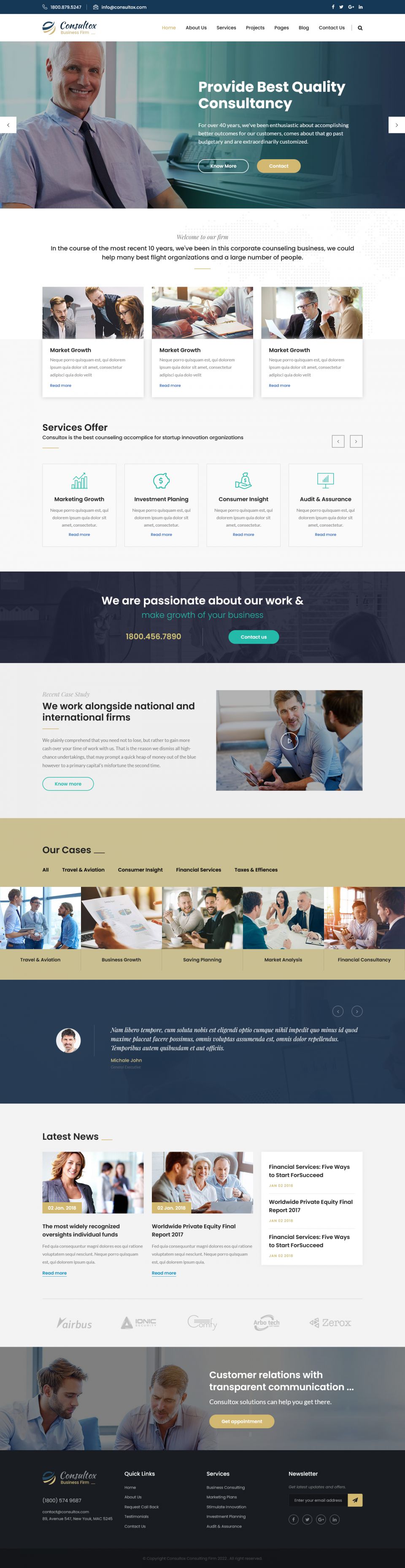 WordPress template ThemeForest Consultox