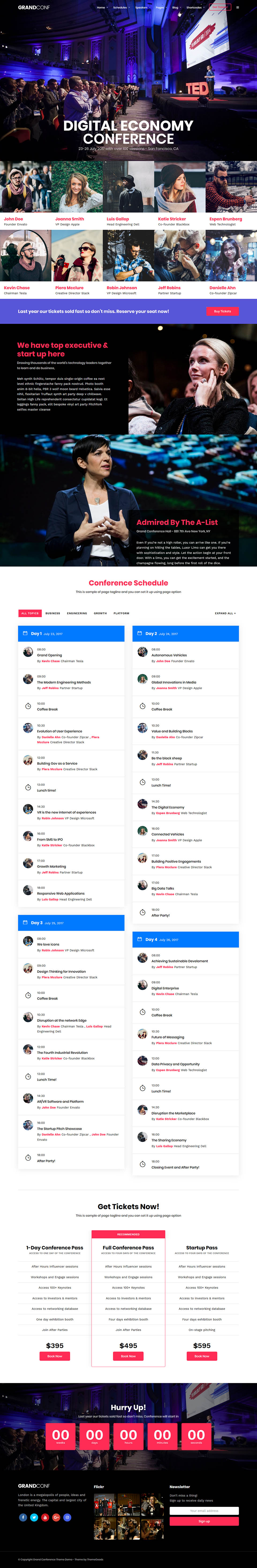 WordPress template ThemeForest Grand Conference