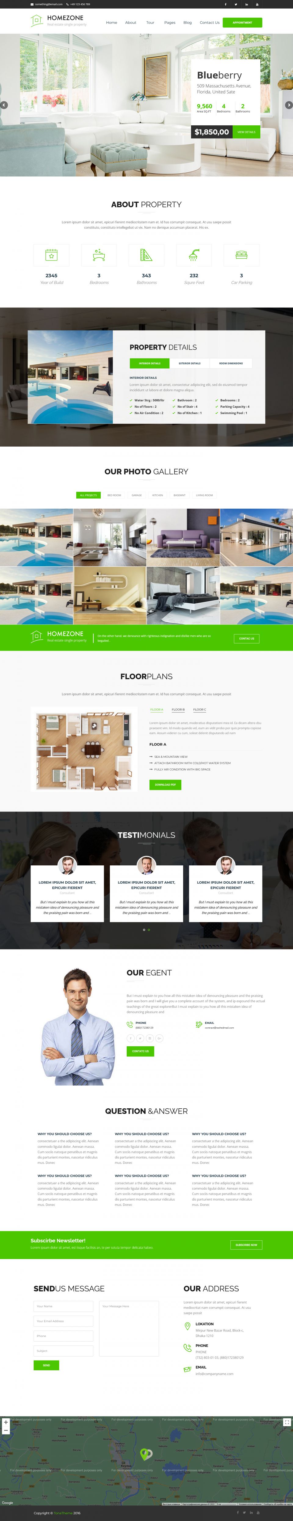 WordPress template ThemeForest HOME ZONE