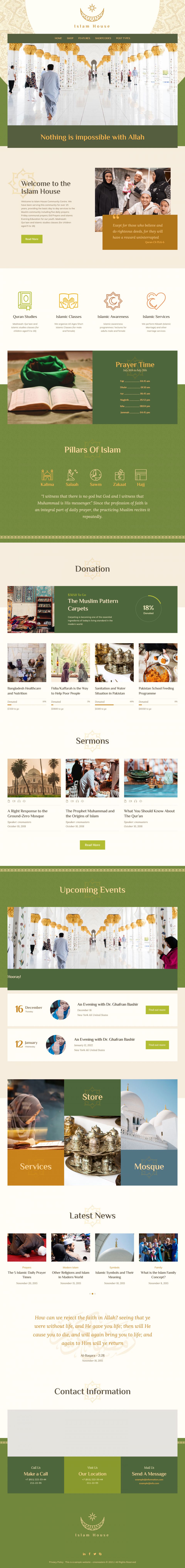 WordPress template ThemeForest Islam House