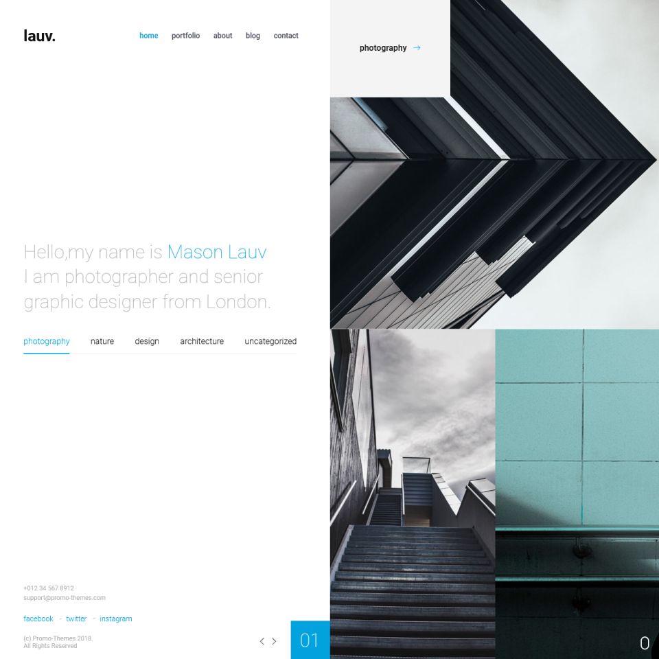 WordPress template ThemeForest Lauv