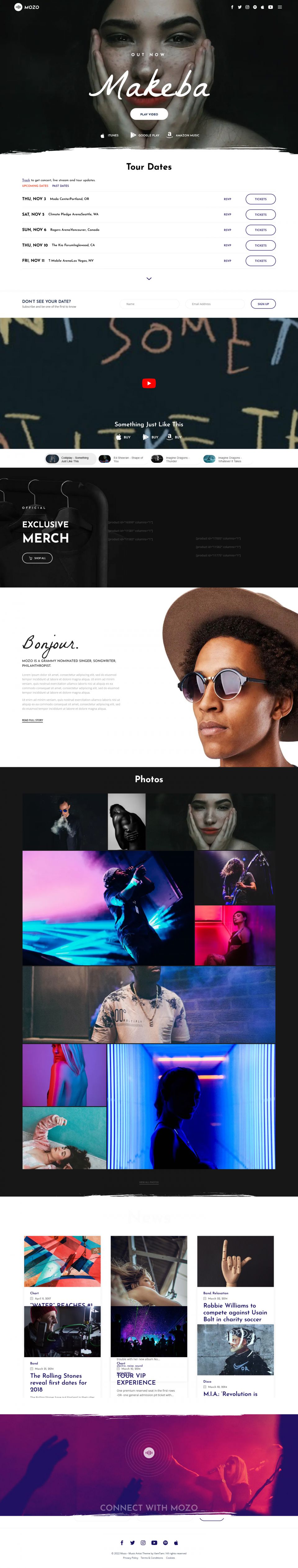 WordPress template ThemeForest Mozo